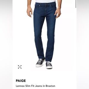 PAIGE Lennox Slim Fit Jeans in Braxton dark wash Size 29 New condition with tags